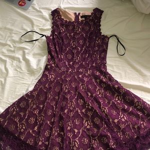 Purple lace dress